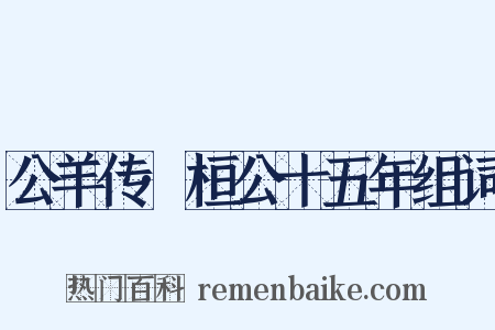 公羊传·桓公十五年组词是什么意思的图片